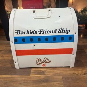 Vintage Barbie Friend Ship Case with Blue and Red Stripes